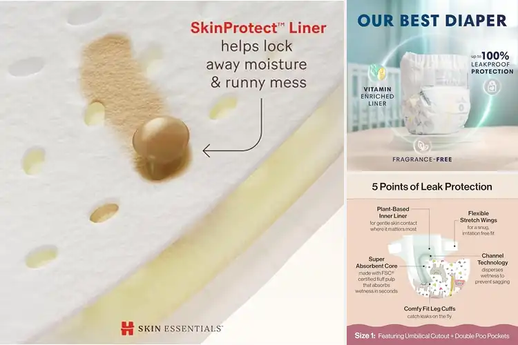 Detailed view of Best Diapers for Sensitive Skins: Gentle, Rash-Free Comfort