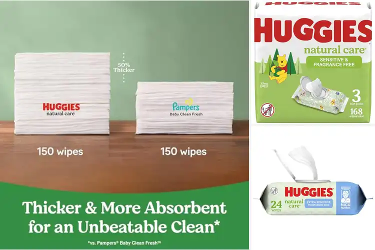 Detailed view of Best Huggies Natural Care Sensitive Wipes