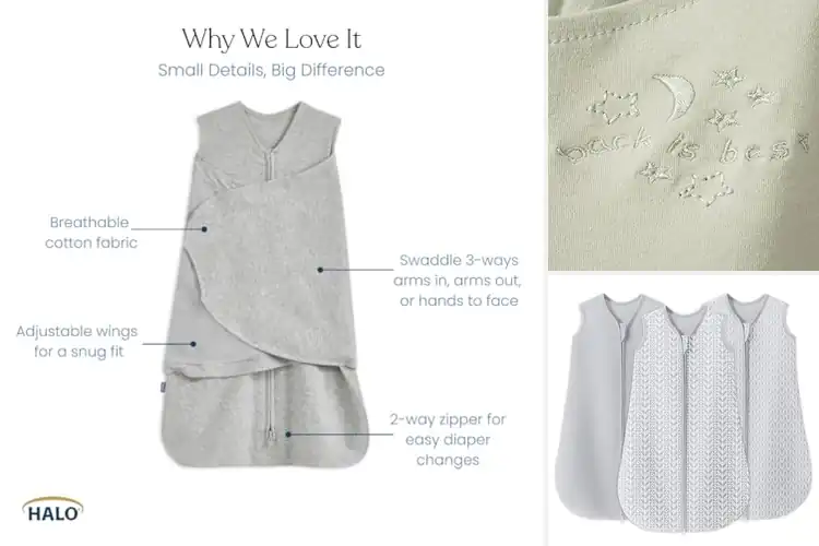 Detailed view of Best Newborn Sleepsacks