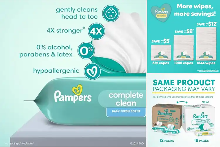 Detailed view of Best Pampers Baby Wipes