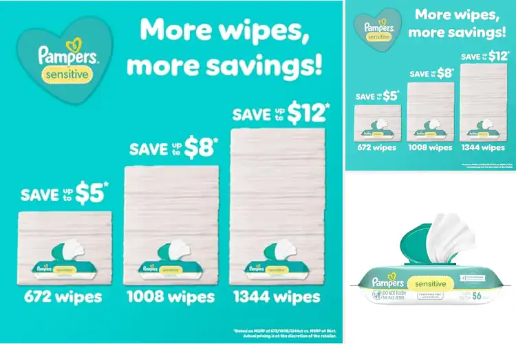Detailed view of Best Pampers Sensitive Baby Wipes For Delicate Skin