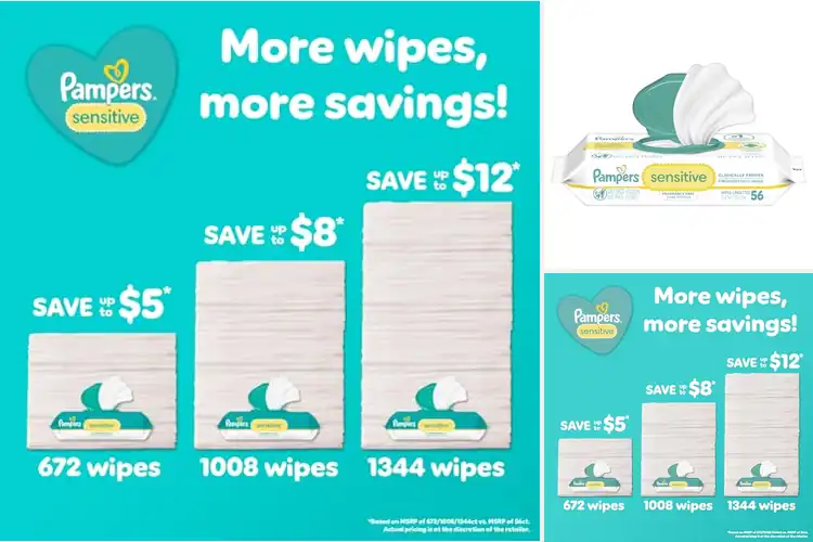 Detailed view of Best Pampers Sensitive Wipes: Gentle Care for Delicate Skin