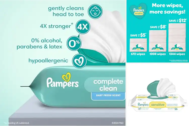 Detailed view of Best Pampers Wipes: Hypoallergenic & Chemical-Free Care