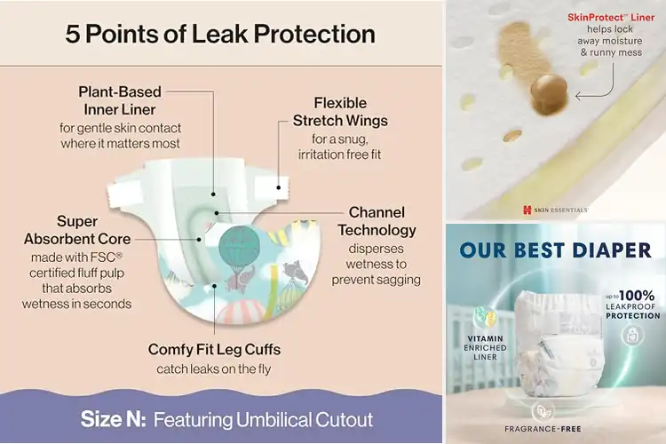 Detailed view of Best Sensitive Skin Safe Hypoallergenic Diapers