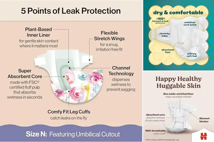 Detailed view of Best Skin Safe Diapers Hypoallergenic